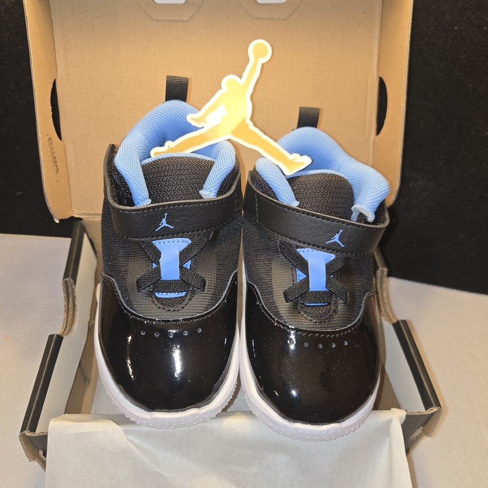 NIB, NIKE BABY, Jordan Stay Loyal 3 Black and Light Blue Sneakers